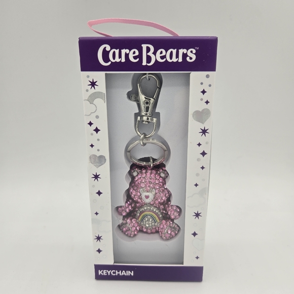 Care Bears 3D Bling Cheer Bear Keychain – Sparkling Bag Charm NEW